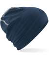 B366 Beechfield Hemsedal Cotton Beanie  French Navy / White colour image